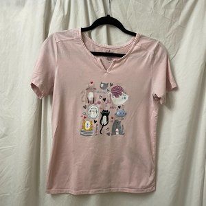 Pink Animal Cuddle Duds tshirt